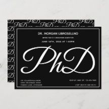 PhD Black Graduation Party