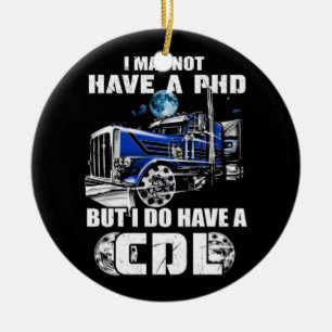 PHD CDL Trucker Keramik Ornament