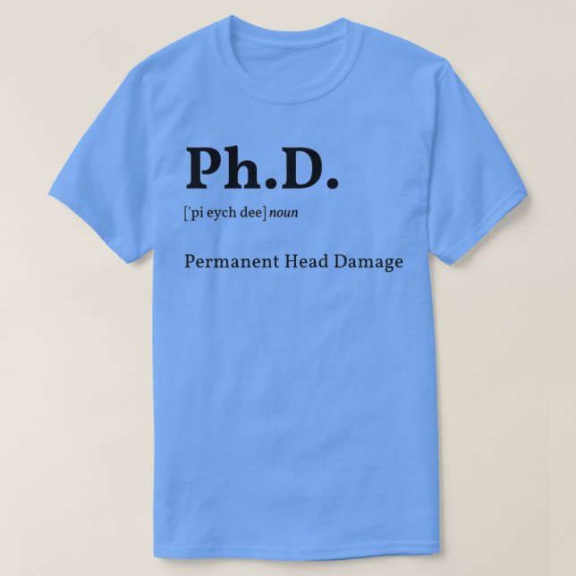 PhD Definition 6 T-Shirt (Design vorne)
