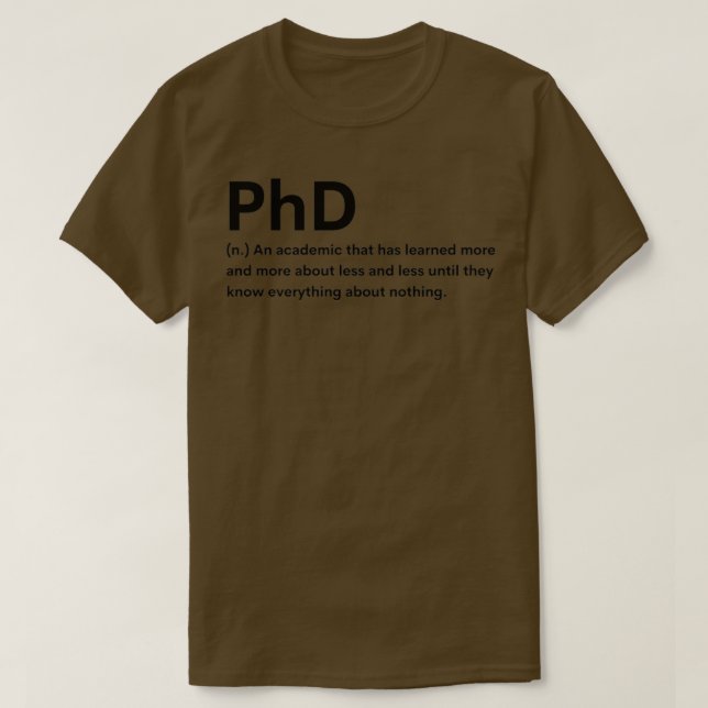 Phd Definition 7 T-Shirt (Design vorne)