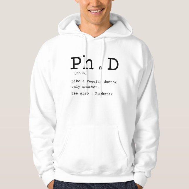 PhD Definition Doctor Dissertation Hoodie (Vorderseite)