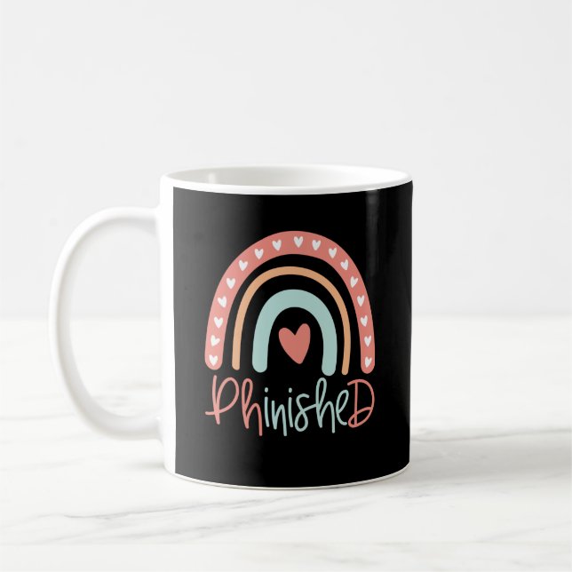 PhD-Doktorat-Grad-Abschluss-Geschenk Kaffeetasse (Links)