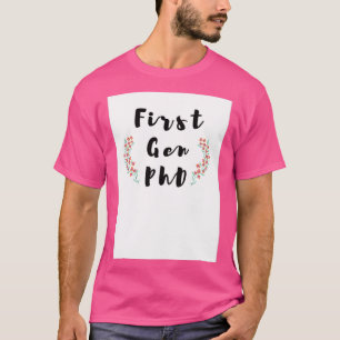 PhD Floral Print Moderne Kalligraphie 1 T-Shirt