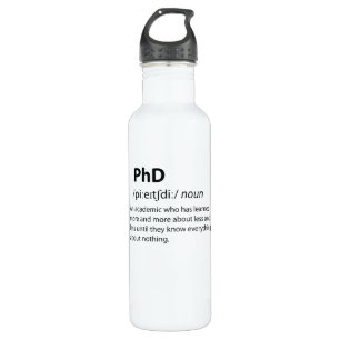 PhD Funny Dictionary Definition Edelstahlflasche