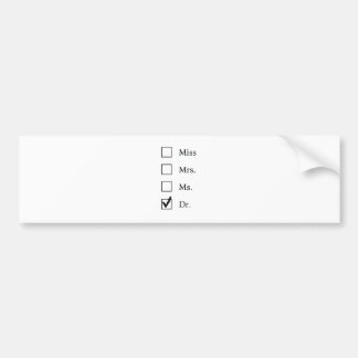 PhD-Geschenke für Frauen Autoaufkleber