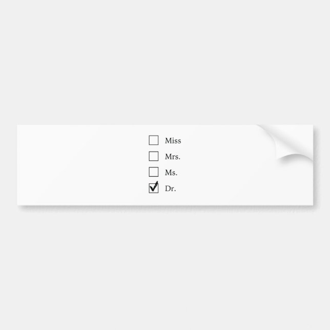 PhD-Geschenke für Frauen Autoaufkleber (Vorne)