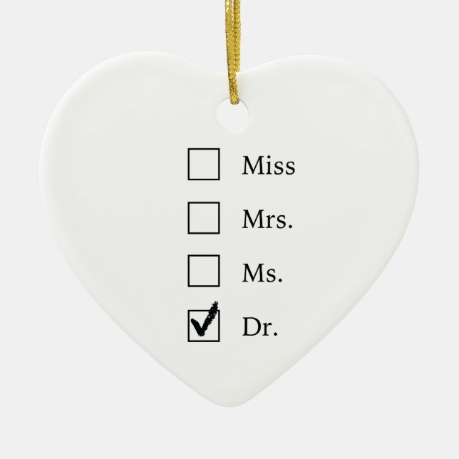 PhD-Geschenke für Frauen Keramikornament (Vorne)