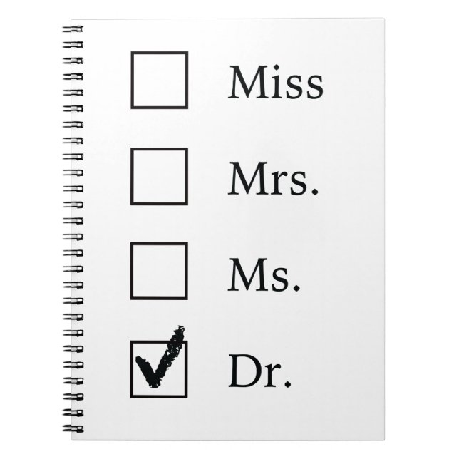 PhD-Geschenke für Frauen Notizblock (Vorderseite)