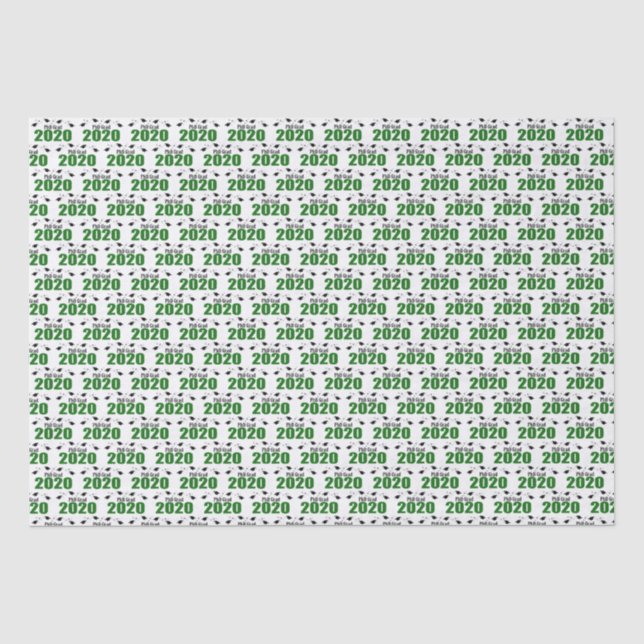 PhD Grad 2020 Abschluss Gewebepapier (Grünbuch) Seidenpapier (Vorderseite)