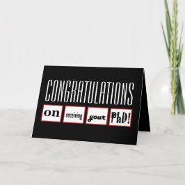 PhD-Grad INDIVIDUELLER NAME Glückwünsche Karte