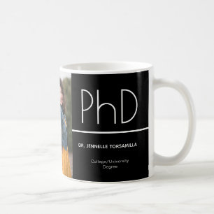 PhD-Grad Schwarz-weiß Abschluss Foto Keepake Kaffeetasse