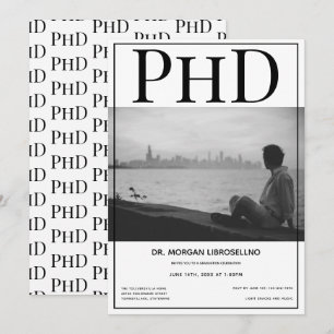 PhD Graduate Foto Graduation Party Einladung