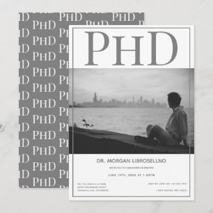 PhD Graduate Foto Graduation Party Einladung