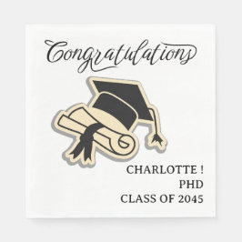 PHD Graduierungspartei Serviette