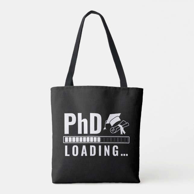 Phd Laden Bar Graduate Student White Fun Script (Rückseite)