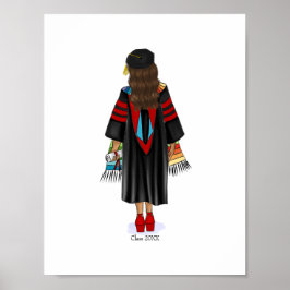 PhD Latina Graduate mit benutzerdefiniertem Klasse Poster