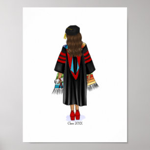 PhD Latina Graduate mit benutzerdefiniertem Klasse Poster
