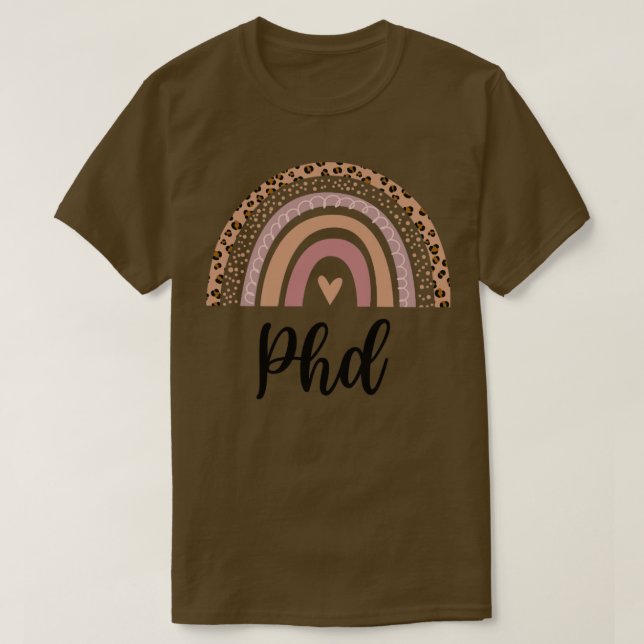 Phd Minimal Rainbow Design T-Shirt (Design vorne)