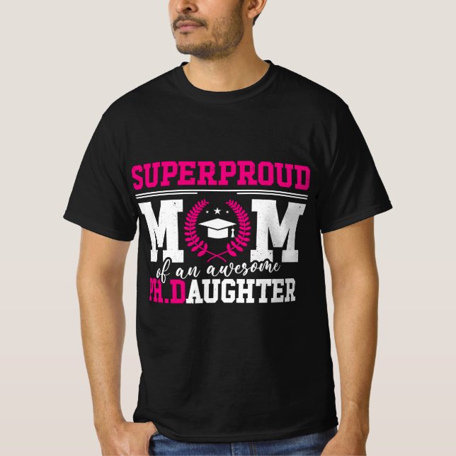 PhD Mom Proud Mom - Graduation Vizsla  T-Shirt (Vorderseite)