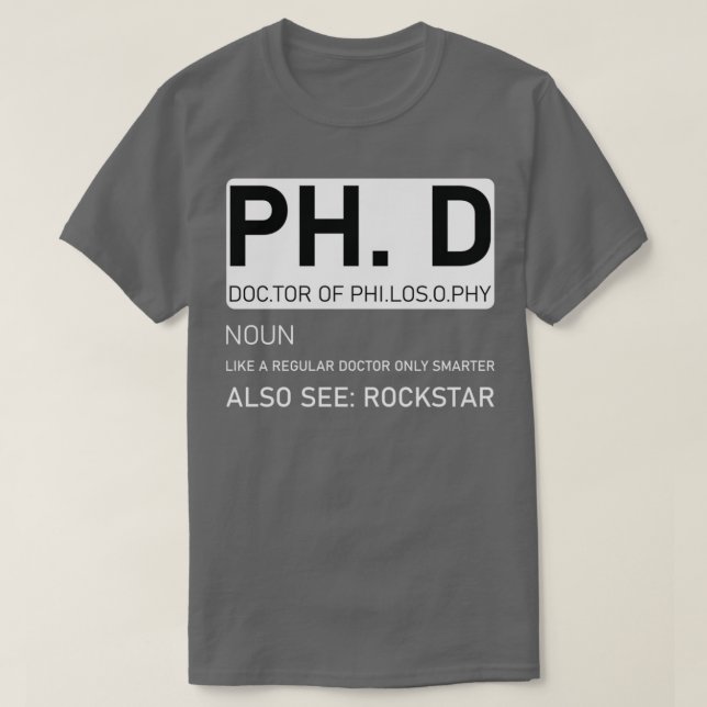 PhD Philosophie T-Shirt (Design vorne)