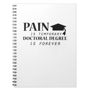 Phd-Schmerz sind der vorübergehende lustige Notizblock