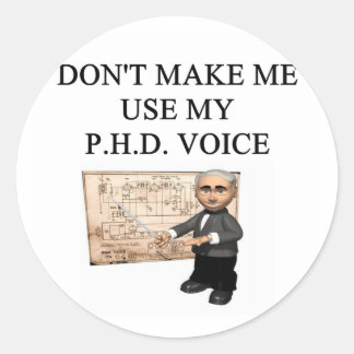 PHD-Stimme Runder Aufkleber