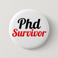 Phd Survivor Typografie rot schwarz