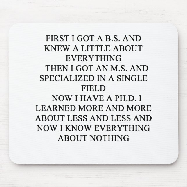 Phd-Witz Mousepad (Vorne)