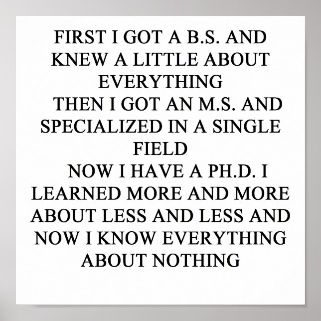 PHD-Witz Poster (Vorne)