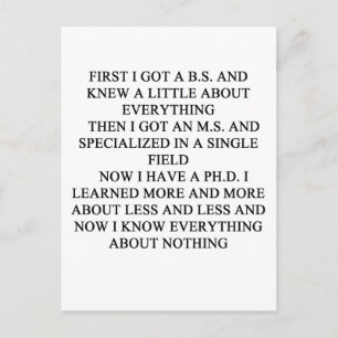 PHD Witz Postkarte