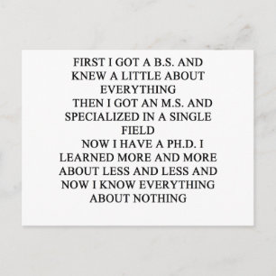 PHD Witz Postkarte