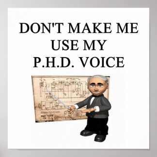 PHDbiologie Biologe witziger Spaß Geschenk Geschen Poster