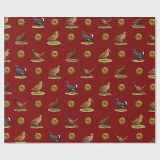 Pheasant, Grouse, Partridge,Christmas Gift wrap Geschenkpapier