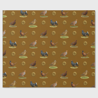 Pheasant, Grouse, Partridge,Christmas Gift wrap Geschenkpapier