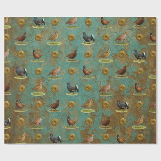 Pheasant, Grouse, Partridge,Christmas Gift wrap Geschenkpapier