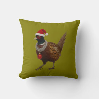 Pheasant looking festive Christmas Kissen