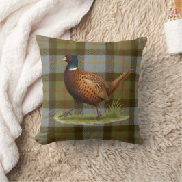 Pheasant on Tartan / Tweed Cushion Home Decor Kissen