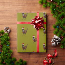 Pheasant pattern Christmas gift wrapping paper Geschenkpapier