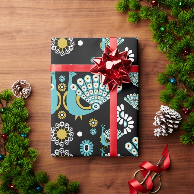 Pheasant Peacock Art Geschenkpapier (Feiertagsgeschenk)
