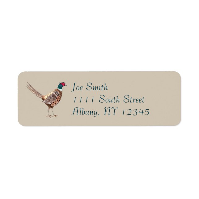 Pheasant return address labels (Vorne)