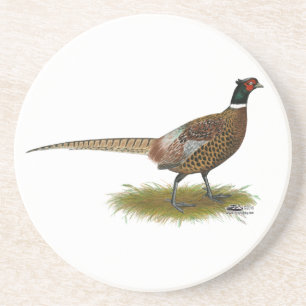Pheasant Rooster Sandstein Untersetzer