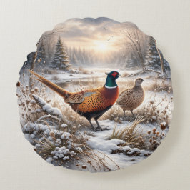 Pheasant rundes kissen