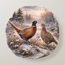 Pheasant rundes kissen