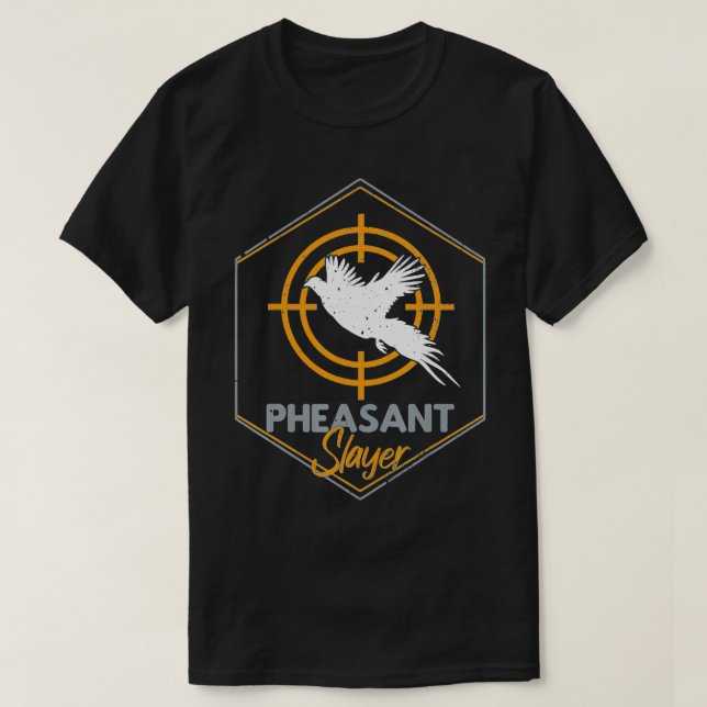 Pheasant Slayer Junting Flying Bird Hunter Shootin T-Shirt (Design vorne)