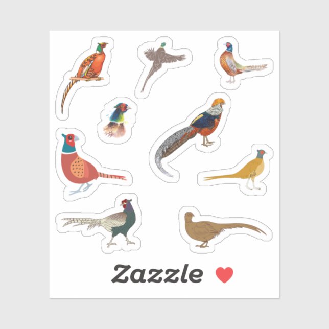 Pheasant Stickers Aufkleber (Blatt)