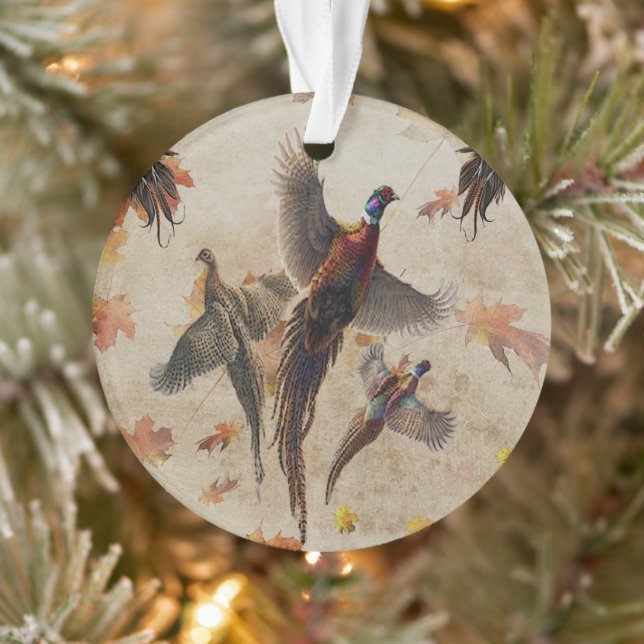 Pheasant tapestyposter Acryltriptych k Ornament (Baum)
