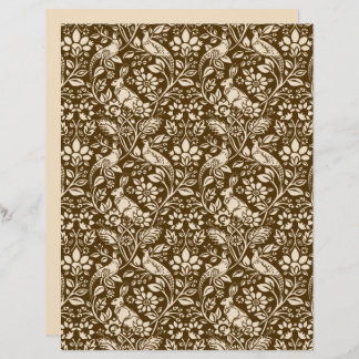 Pheasant und Hare Pattern, braun und Beige