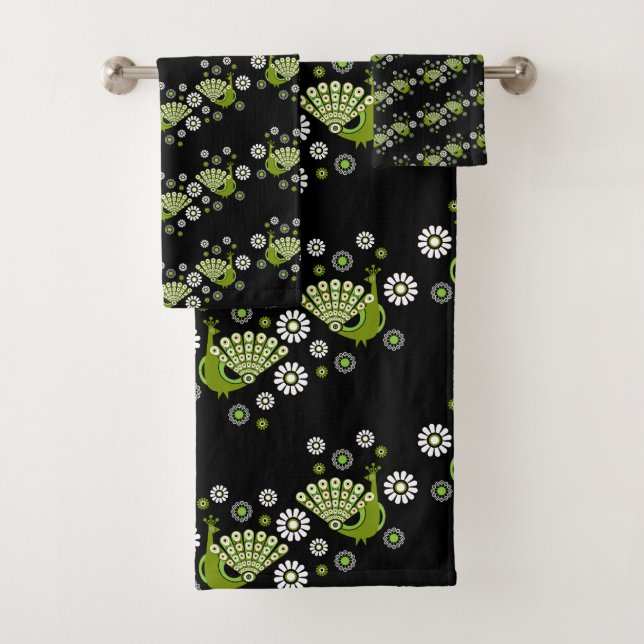 Pheasants Peacock Art Badhandtuch Set (Insitu)