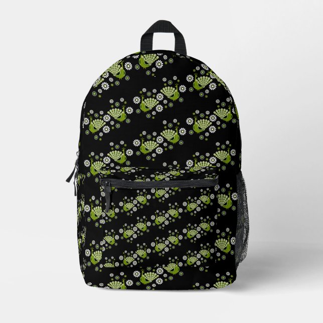 Pheasants Peacock Art Bedruckter Rucksack (Vorderseite)