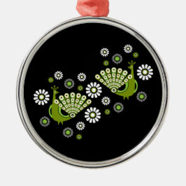 Pheasants Peacock Art Ornament Aus Metall